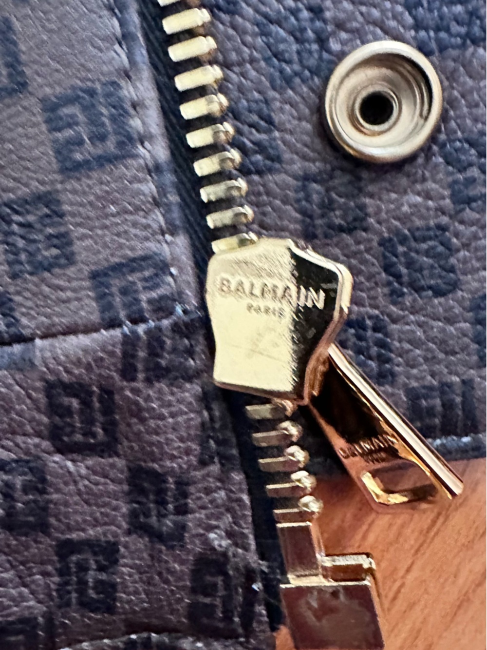 Balmain Leather Monogram Mini Skirt - Picture 9 of 12